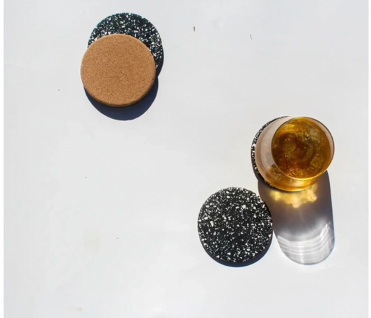 Terrazzo Coaster Sets- Black