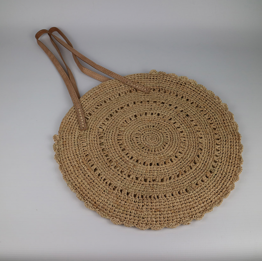 Round Crochet Raffia Handbags