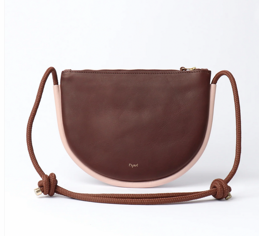 Selene Bag- Chocolate and Dusty Pink