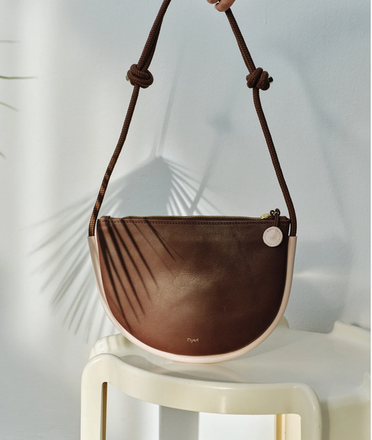 Selene Bag- Chocolate and Dusty Pink