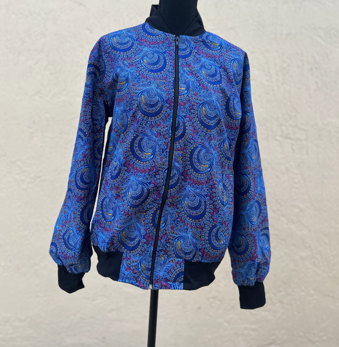 ShweShwe Bomber Jacket- Royal Mandela